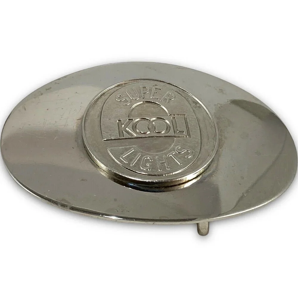 Vintage‎ Belt Buckle KOOL Super Cool Lights Menthol Cigarette Advertising